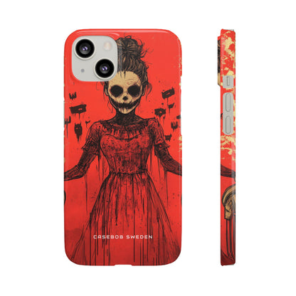 Haunting Scarlet Descent iPhone 13 - Slim Phone Case