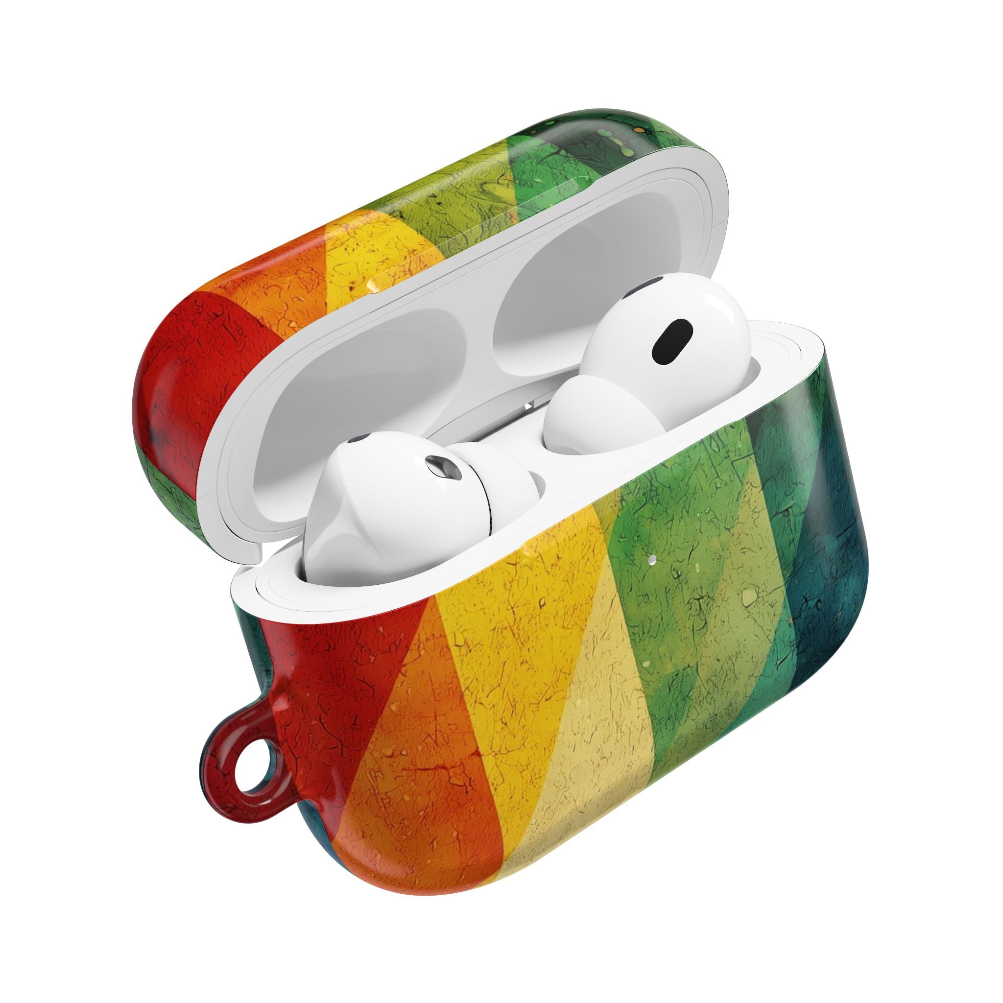 Crimson Stripes - AirPods Case