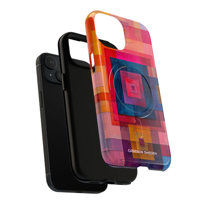 Vibrant Geometry - Tough + MagSafe® iPhone 15 Phone Case