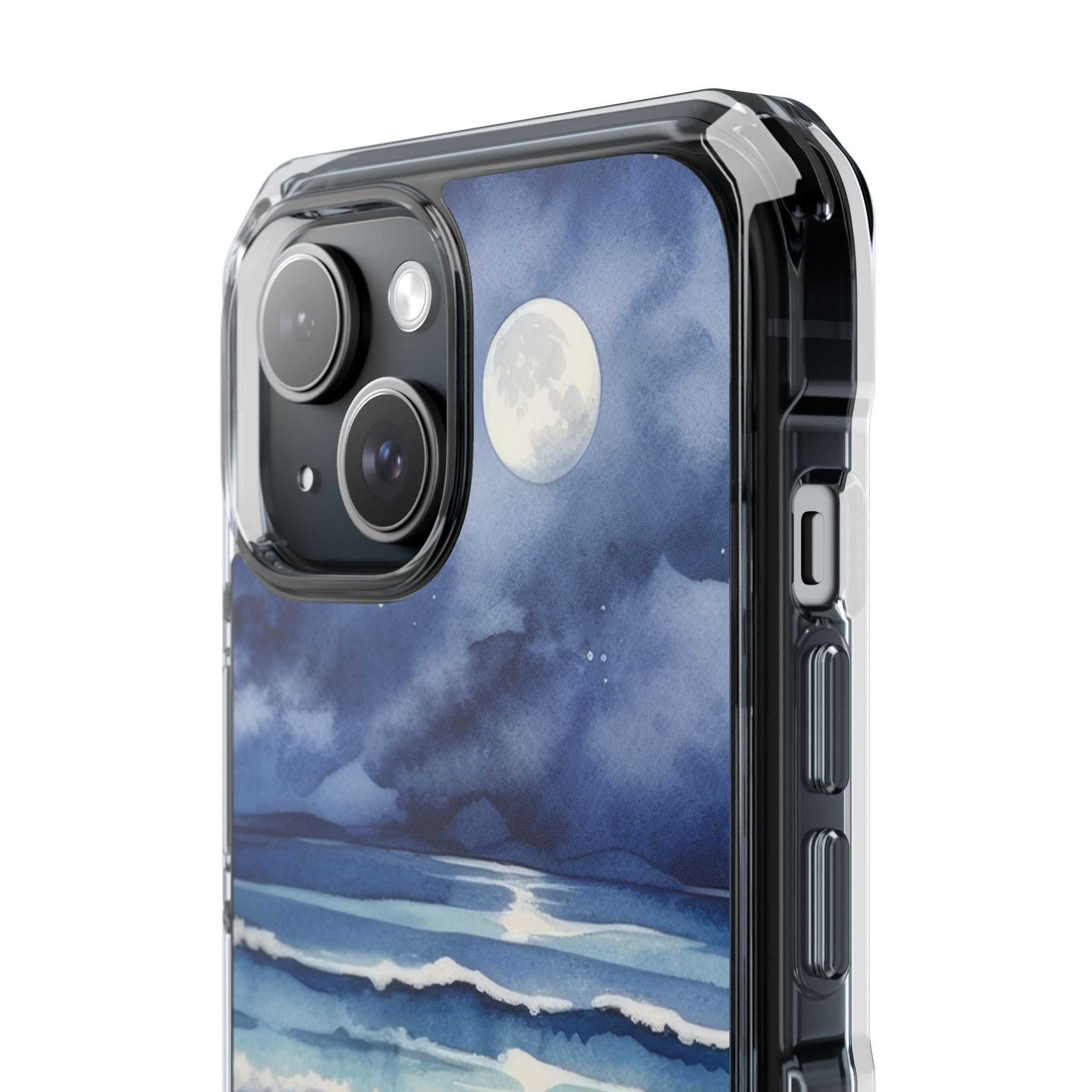 Moonlight Reflects Waves iPhone Case - Impact