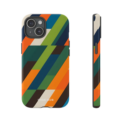 Diagonal Blaze iPhone 15 Case - Tough