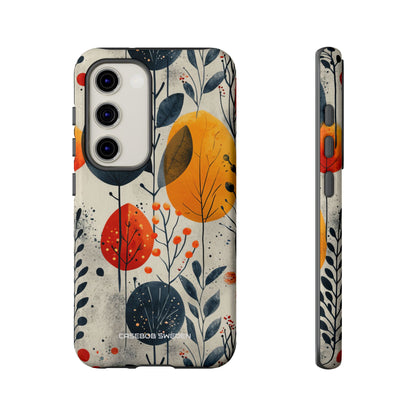 Modern Autumn Leaf Pattern - Tough Samsung S23 Phone Case