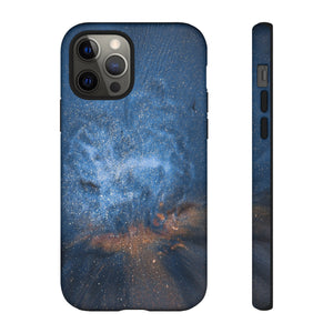 Blue Stardust Ink Art iPhone Case (Protective) iPhone 12 Pro Matte Phone Case