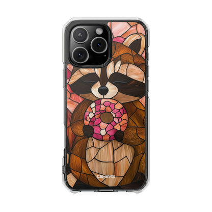 Raccoon Holds Donut iPhone Case - Impact