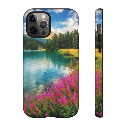 Azure Alpine Lake Phone Case - Protective Phone Case