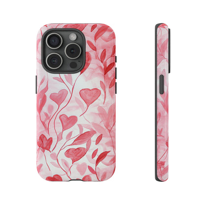 Cupid's Intertwined Hearts - Protective Phone Case