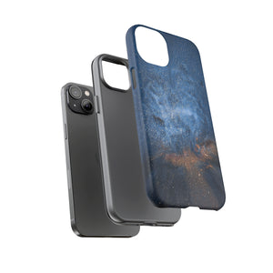 Blue Stardust Ink Art iPhone Case (Protective) Phone Case