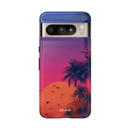 Tropical Sunset Silhouettes - Google Pixel Case