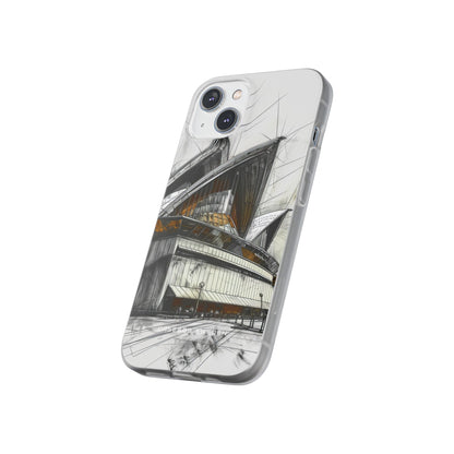 Architectural Curves in Line Formation iPhone 14 - Flexi Phone Case