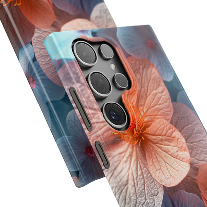 Peach Blossom Serenity - Slim Samsung S24 Phone Case