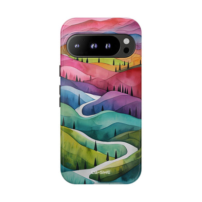 Whimsical Colorful Valleys - Google Pixel Case