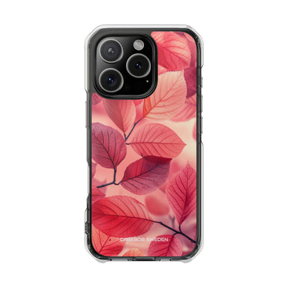 Pink Purple Nature Pattern - Clear Impact iPhone 16 Phone Case