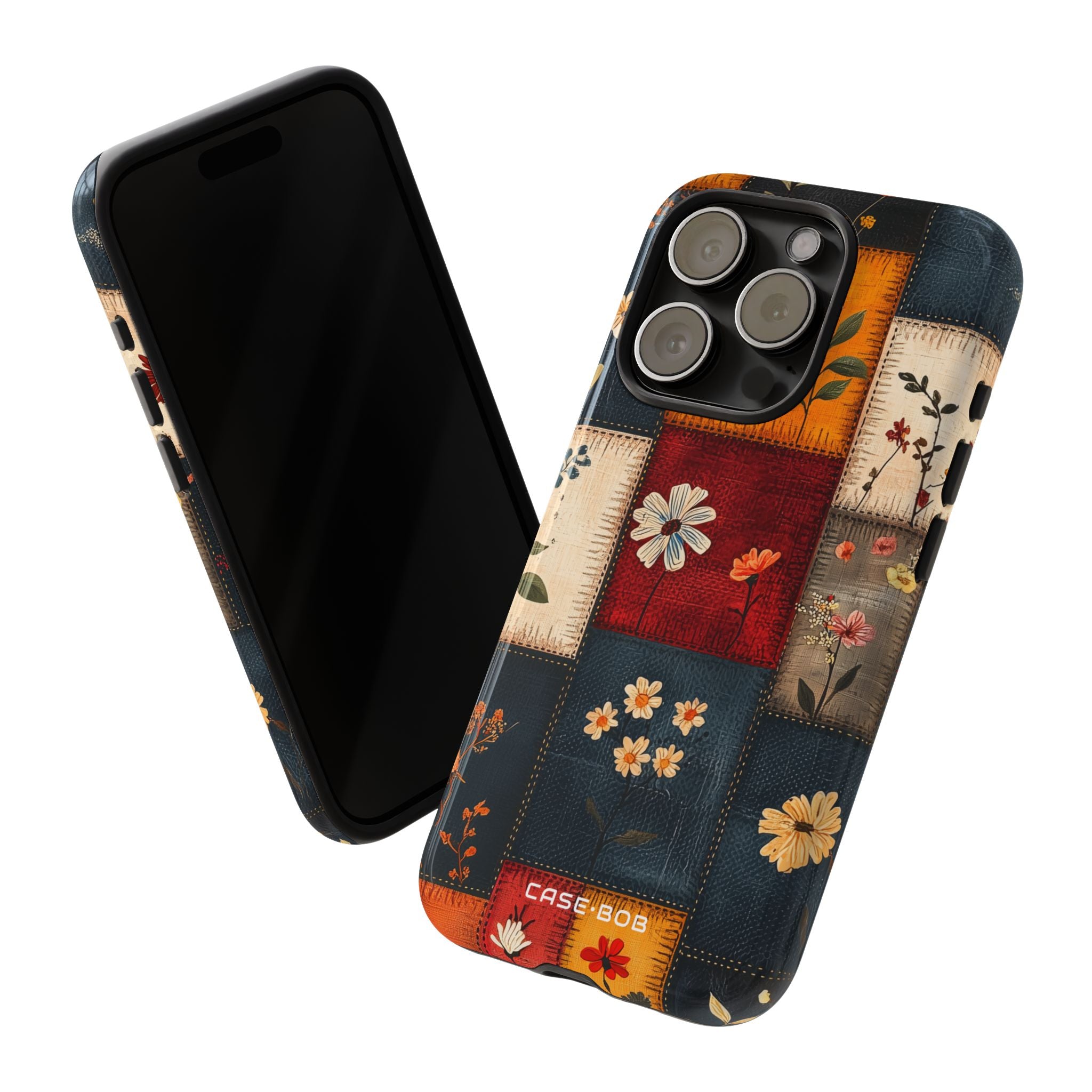 Patchwork Blooms iPhone 15 Pro Case - Tough