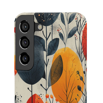 Modern Autumn Leaf Pattern - Slim Samsung S22 Phone Case