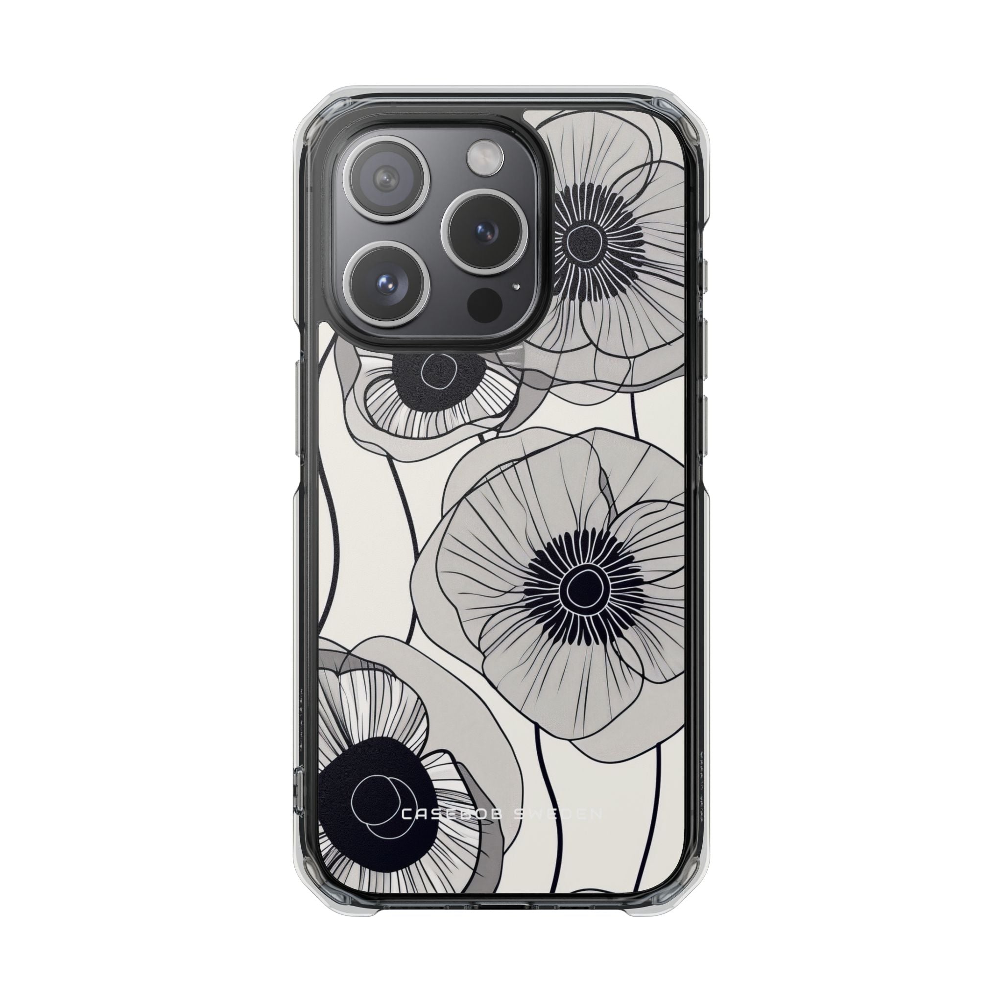 Modern Minimalist Flowers iPhone 15 - Clear Impact Phone Case