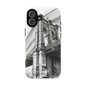 Urban Elegance: Sketchy Suspension Bridge - for iPhone 16