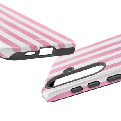 Pink Watercolor Stripes - Samsung Case