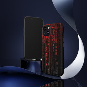 Digital Shield: Red Gradient - Protective Phone Case