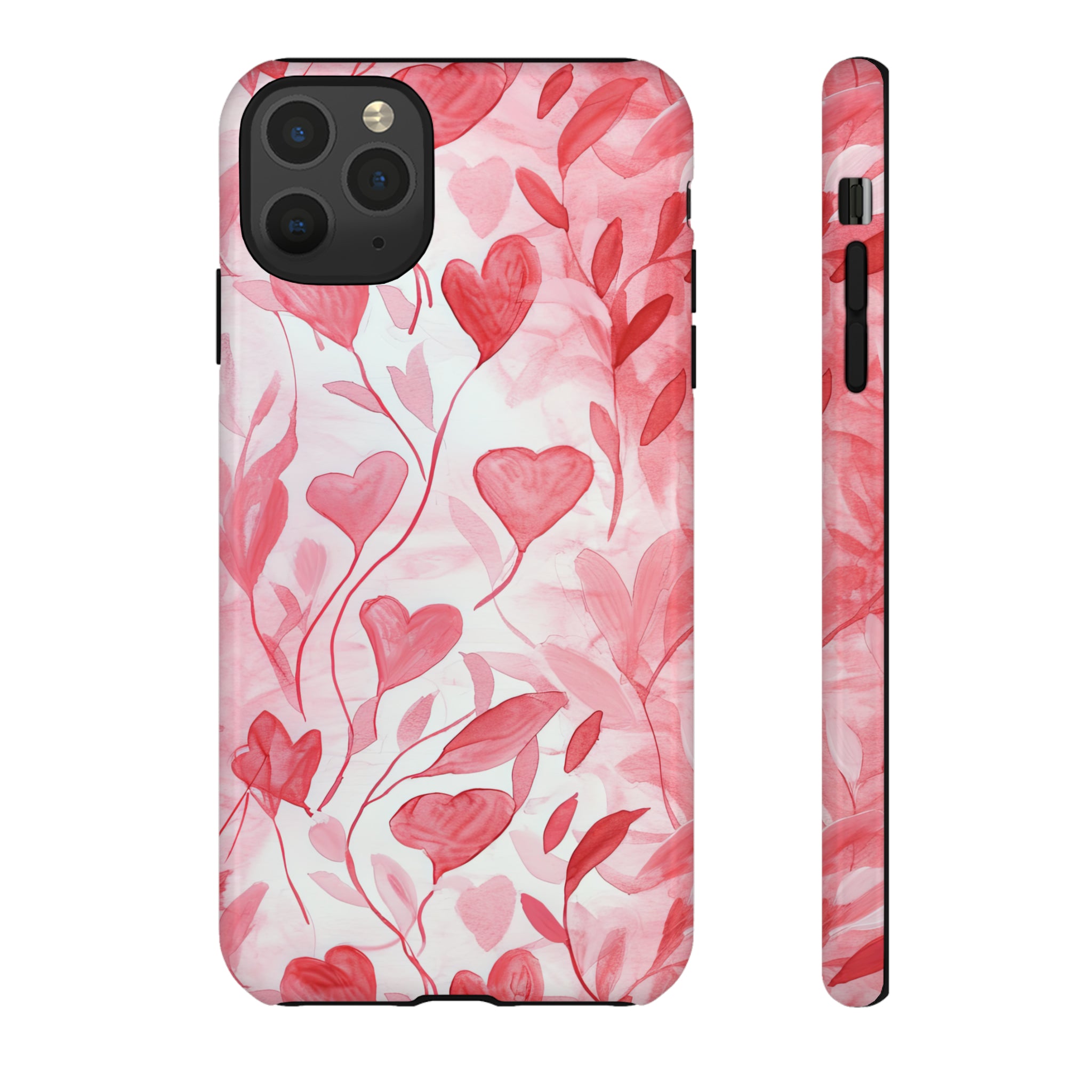 Cupid's Intertwined Hearts - Protective Phone Case