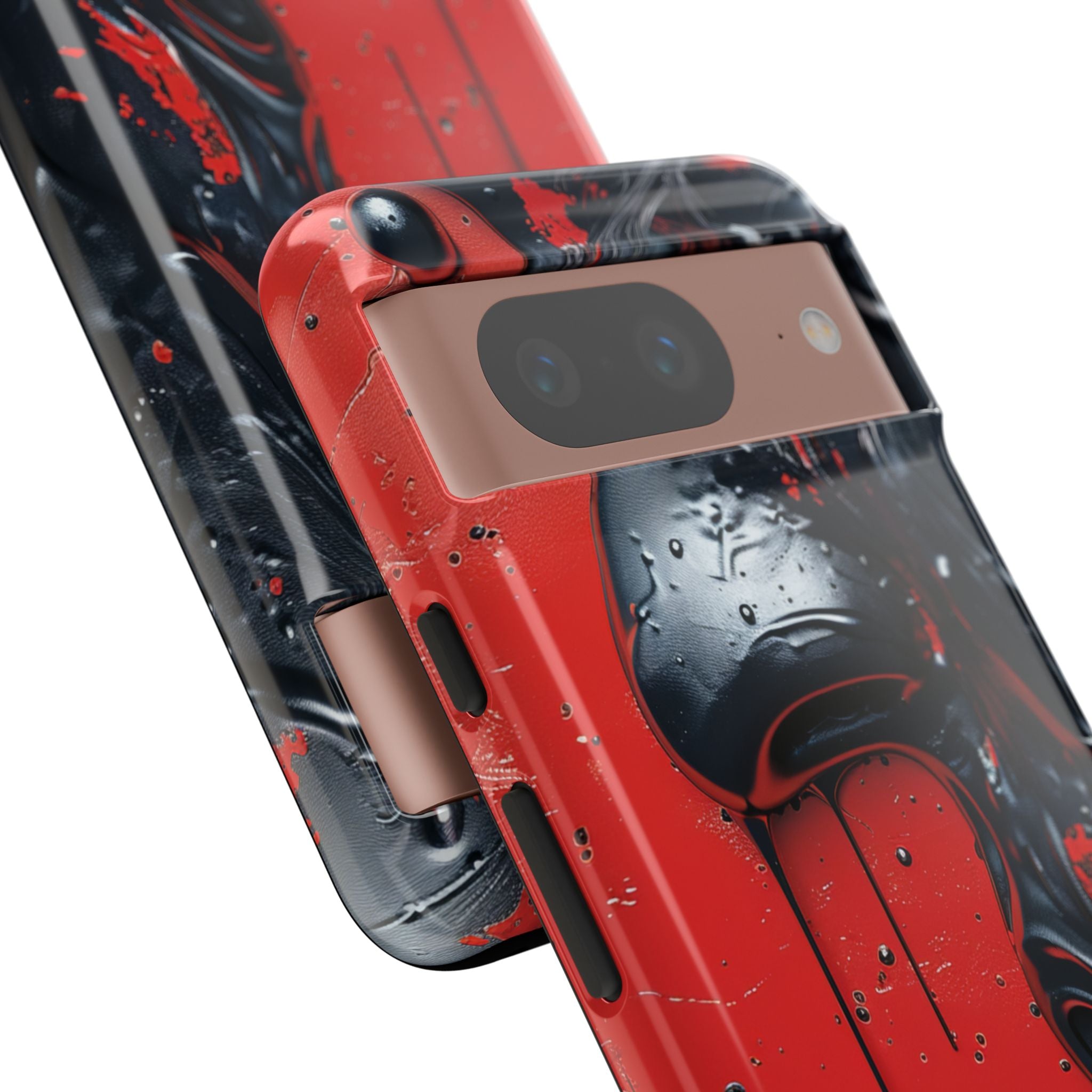 Textured Crimson Bloom Google Pixel 8 - Tough Phone Case