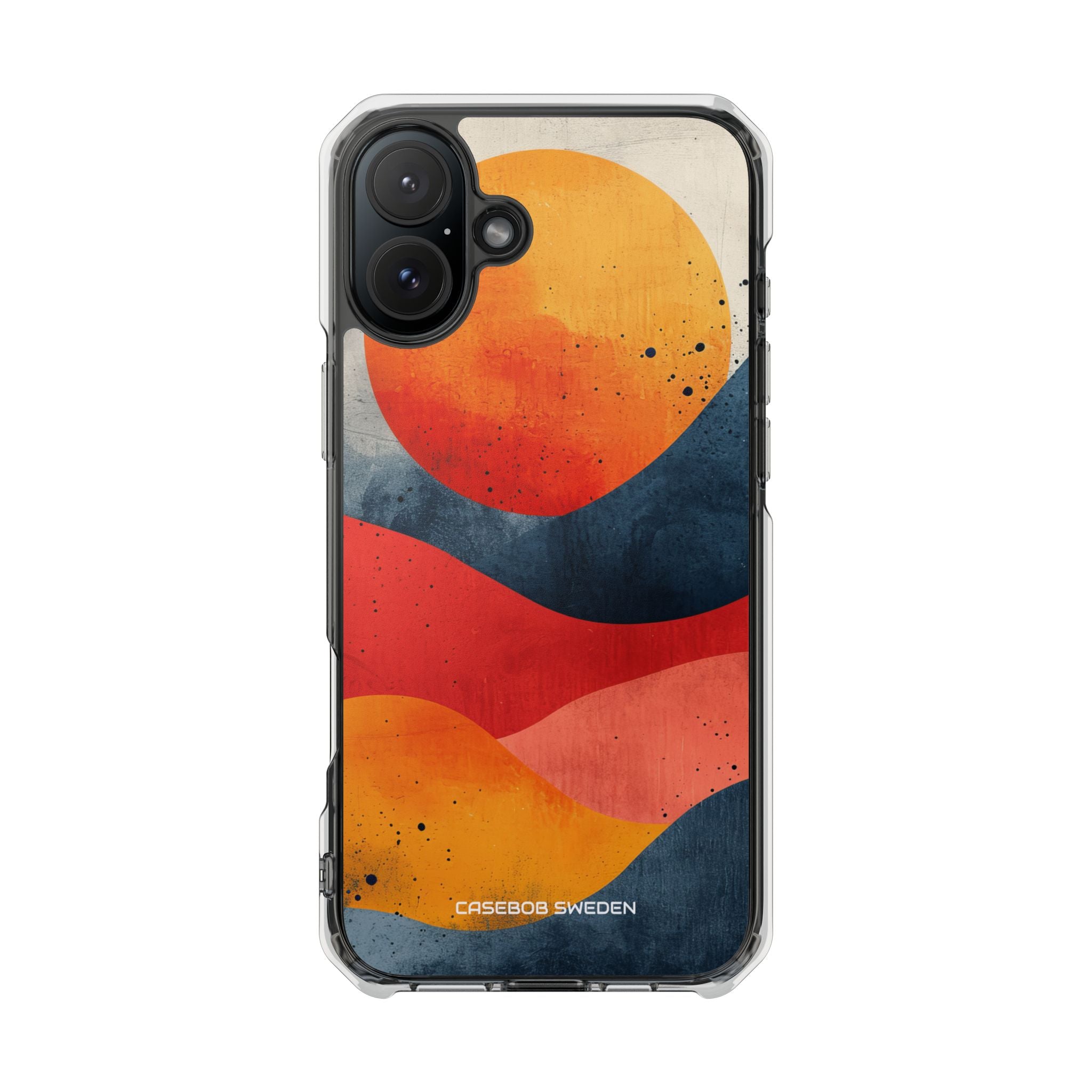 Sunburst Waves - Clear Impact iPhone 16 Phone Case