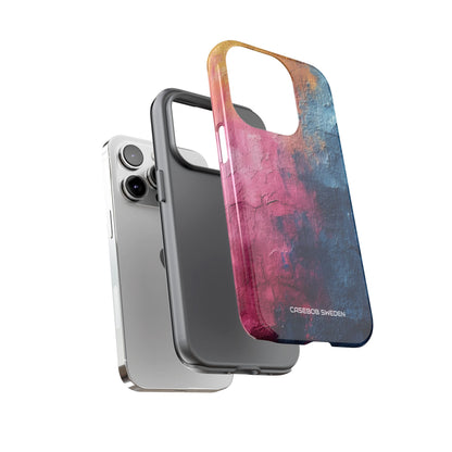 Blue Pink Abstract - Tough iPhone 14 Phone Case