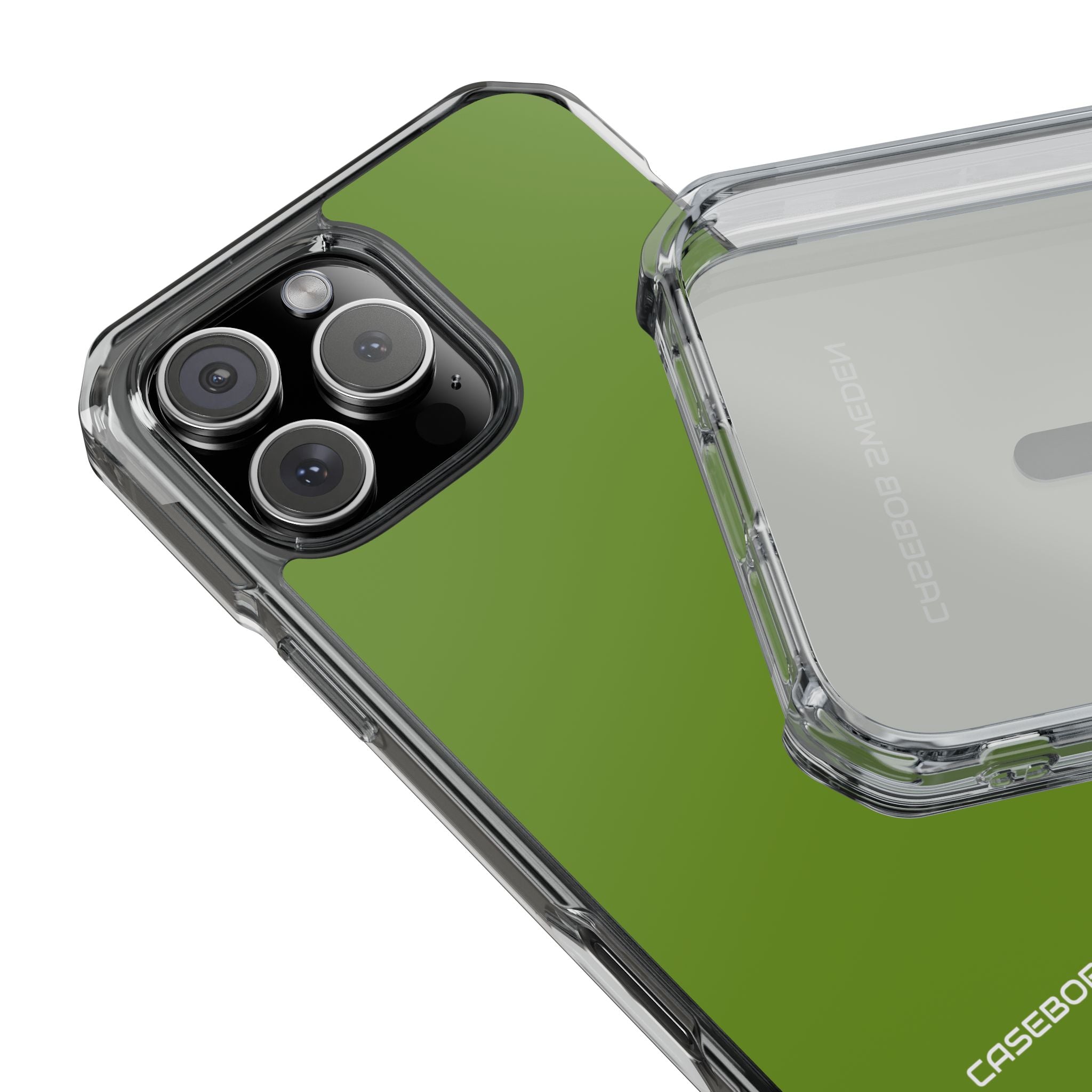 Olive Green - Clear Impact iPhone 16 Phone Case