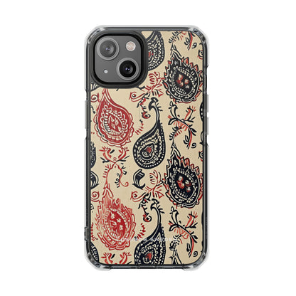 Vintage Paisley Elegance iPhone 14 - Clear Impact Phone Case