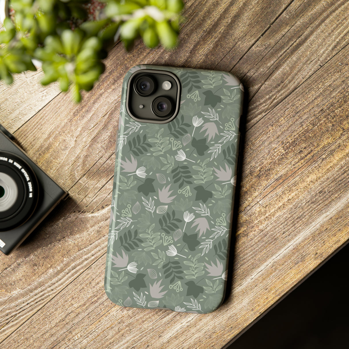 Jungle Green Leaf - Protective Phone Case