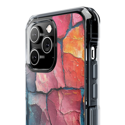 Cracked Earth Mosaic - Clear Impact iPhone 14 Phone Case