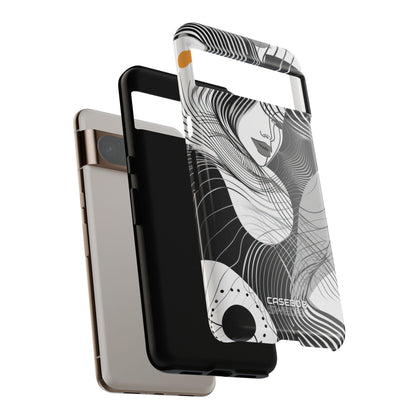 Orange Wave Motion Google Pixel 8 - Tough