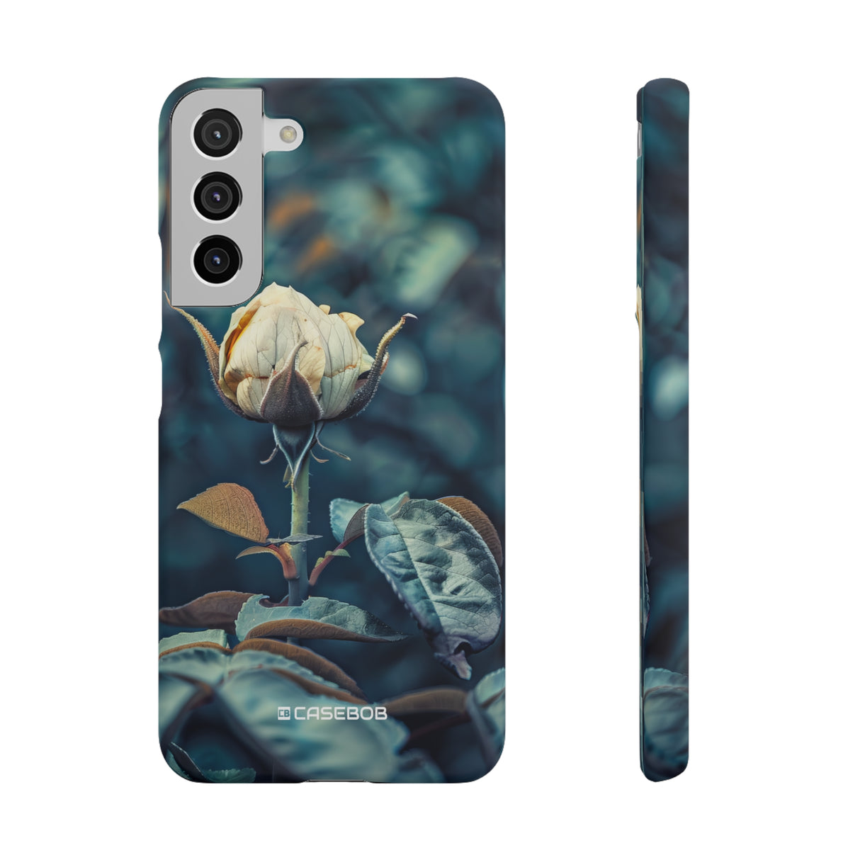 Teal Rosebud Serenade | Slim Phone Case for Samsung