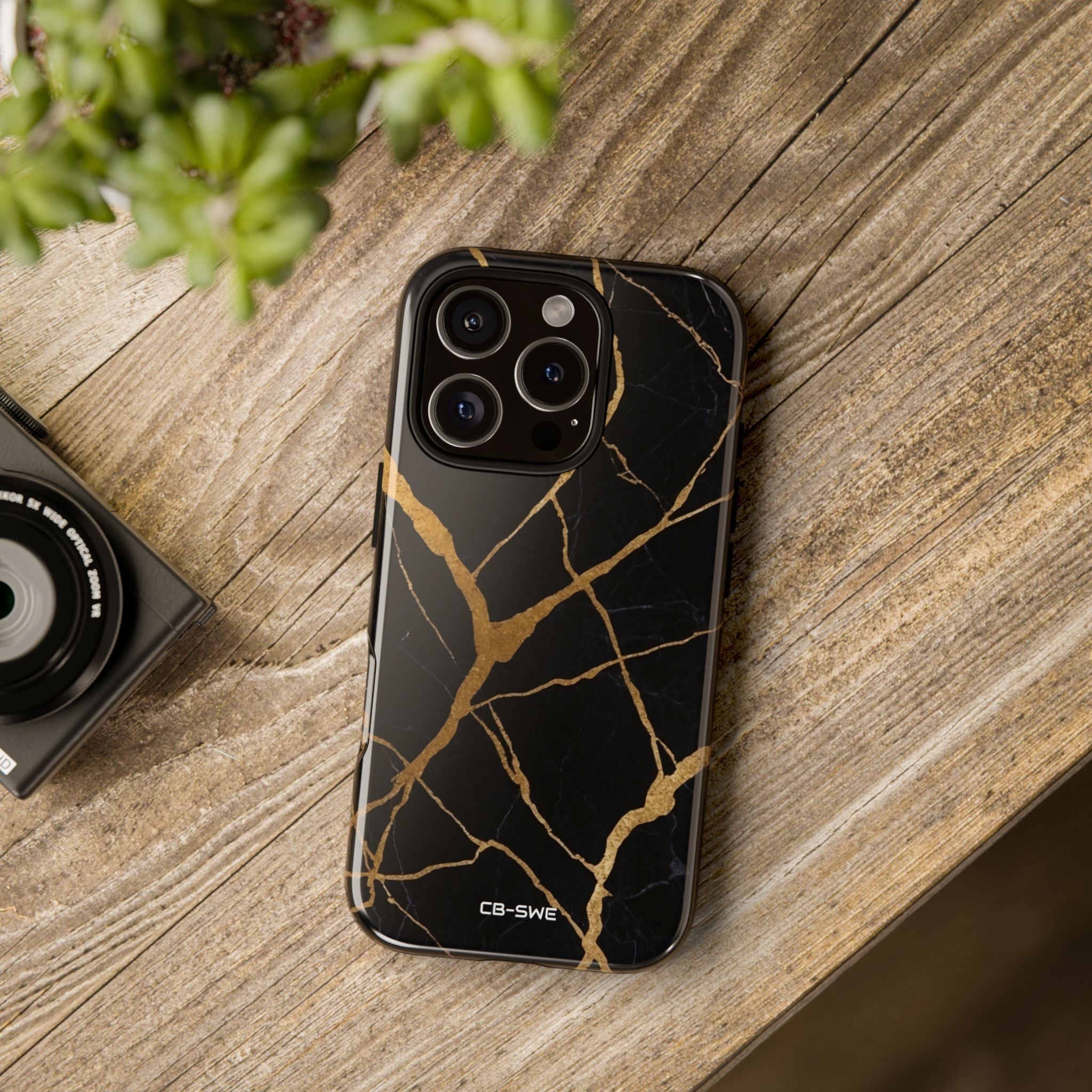 Golden Veins Twist - iPhone Case