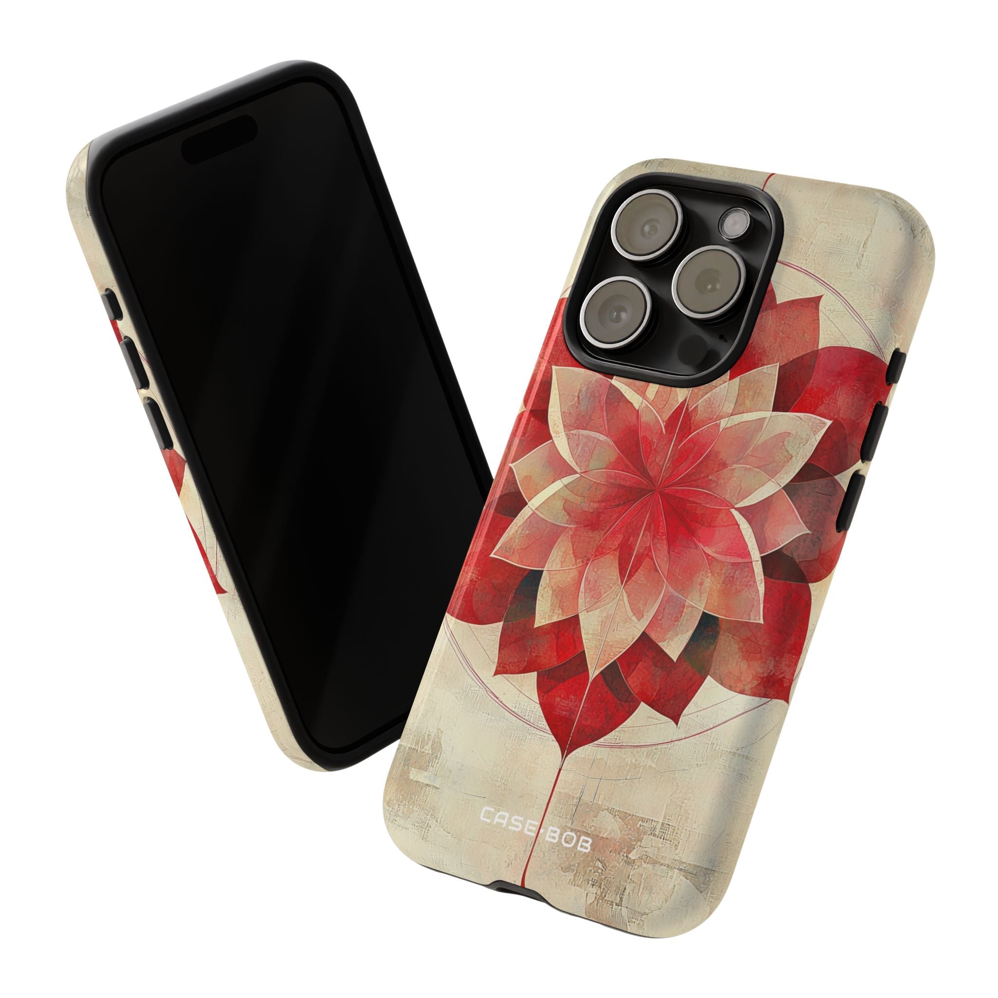 Crimson Bloom iPhone 15 Pro Case - Tough