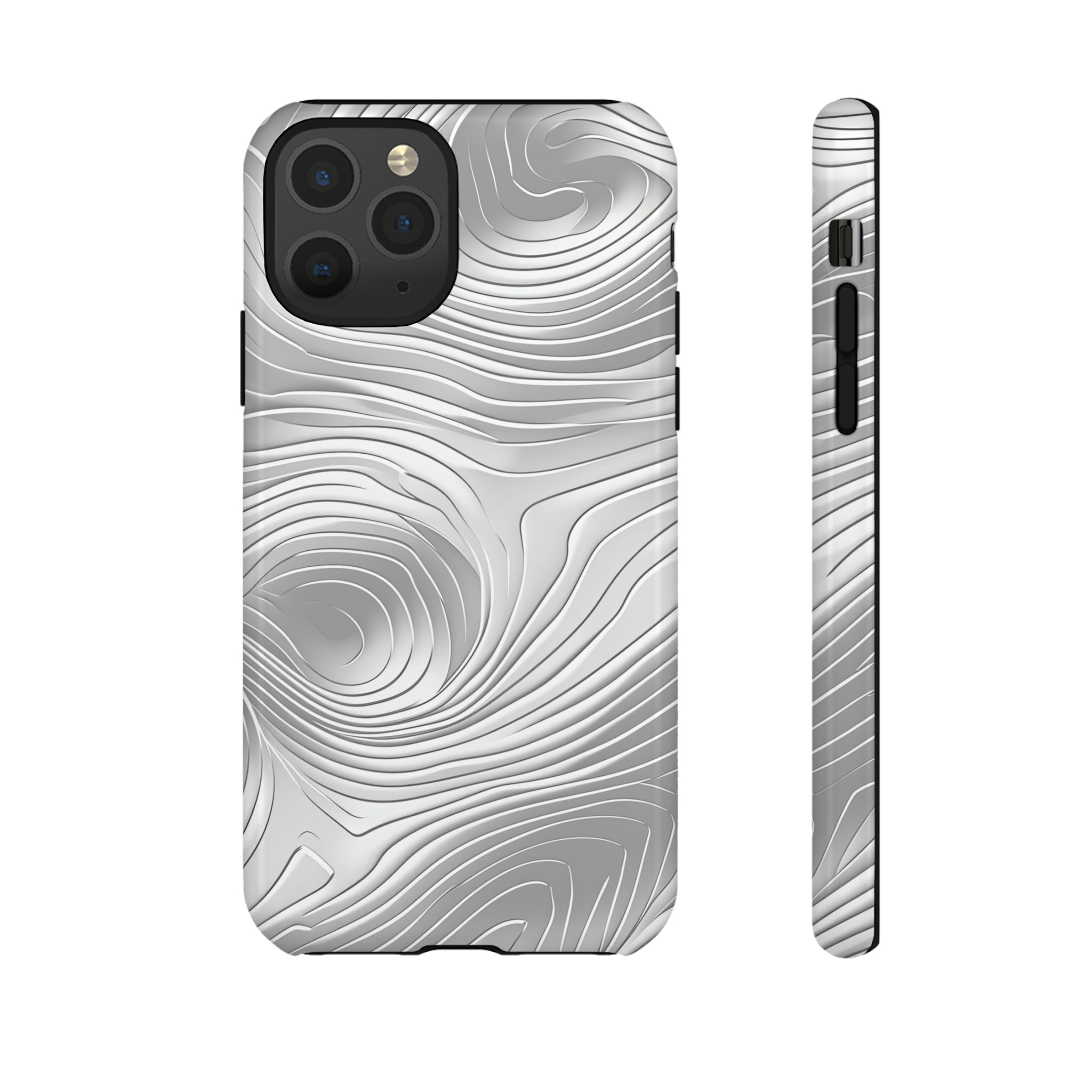 Sleek Grey Abstract Lines Case - Protective Phone Case