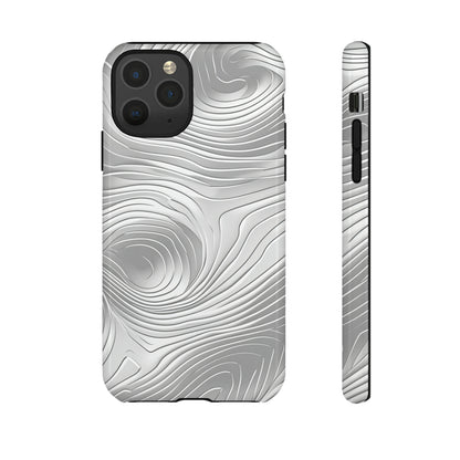 Sleek Grey Abstract Lines Case - Protective Phone Case