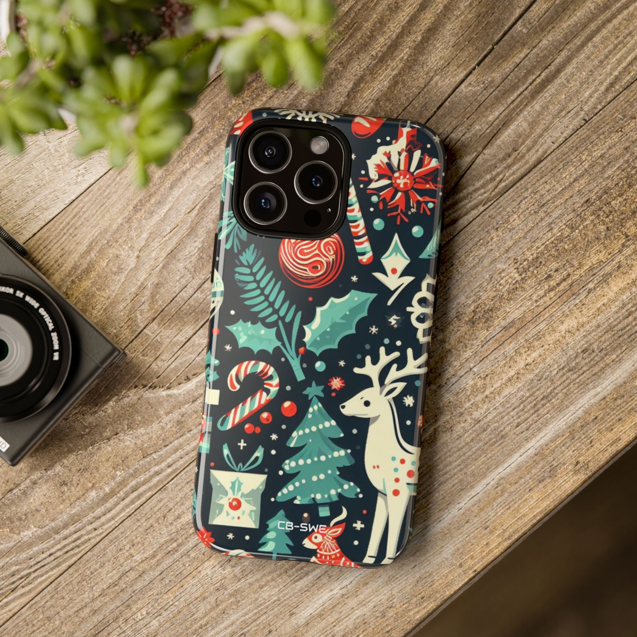 Festive Snowflakes Dance - iPhone Case