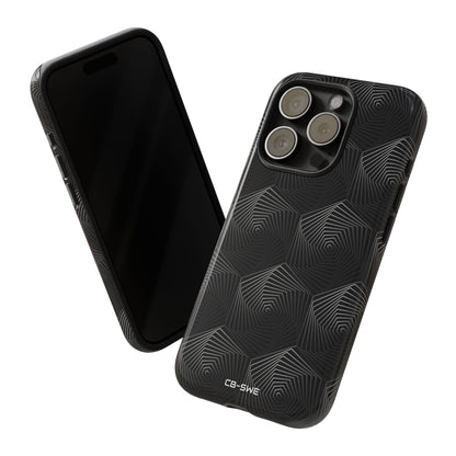 Geometric Spiral Illusion - iPhone Case