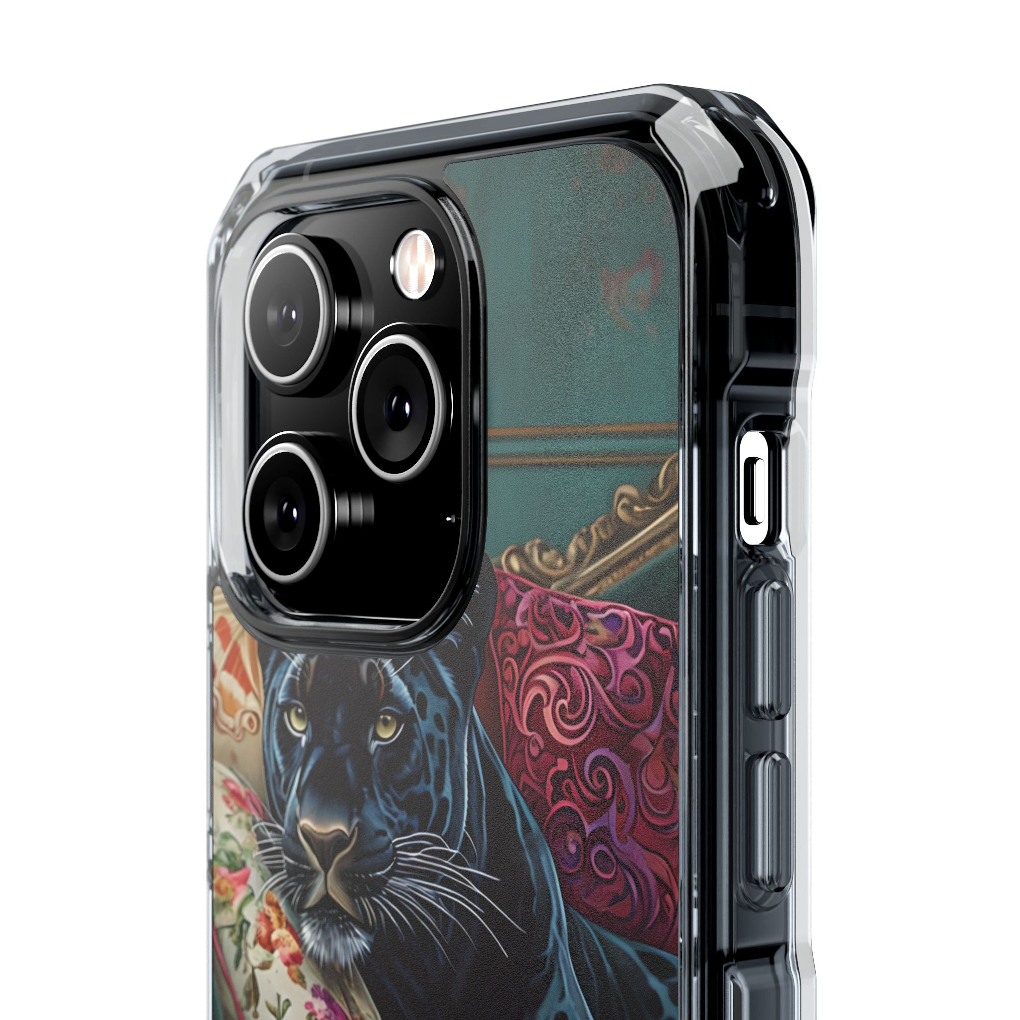 Panther on Vintage Chaise iPhone Case - Impact