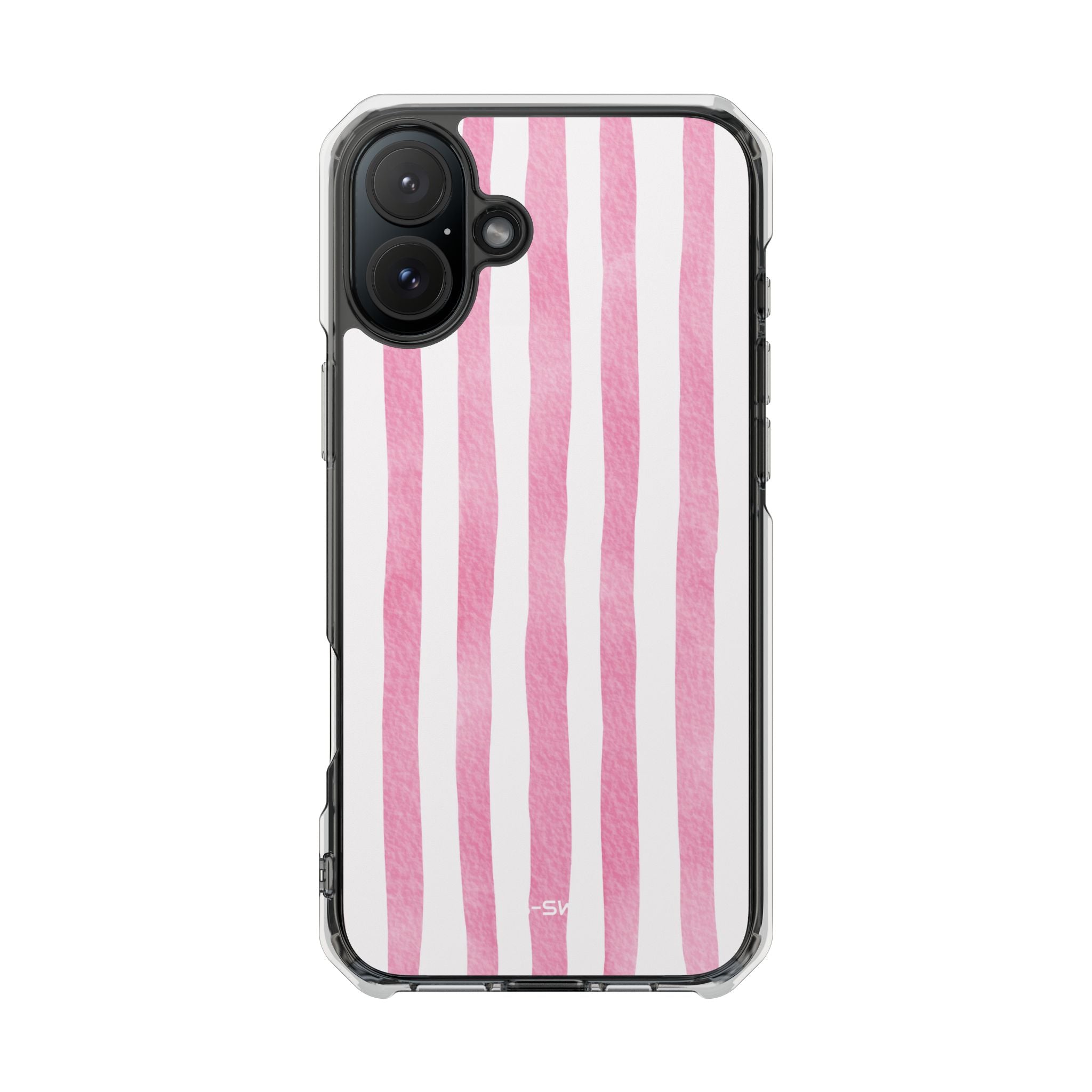 Pink Watercolor Stripes iPhone Case - Impact