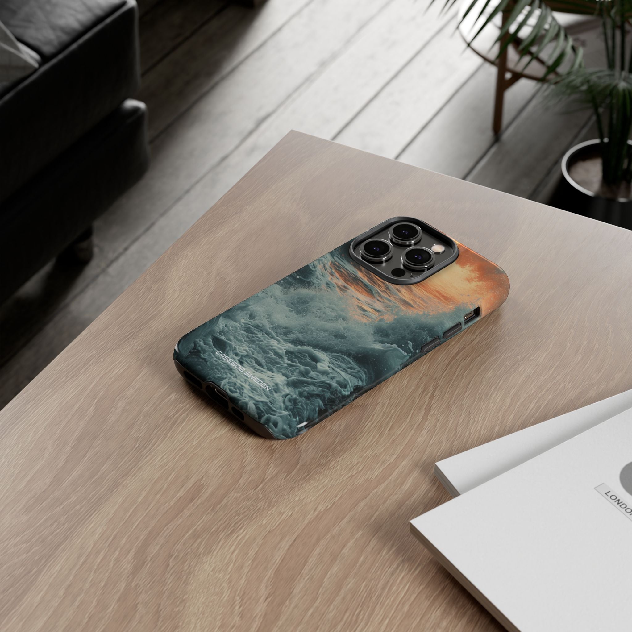 Fiery Wave Power - Tough iPhone 14 Phone Case