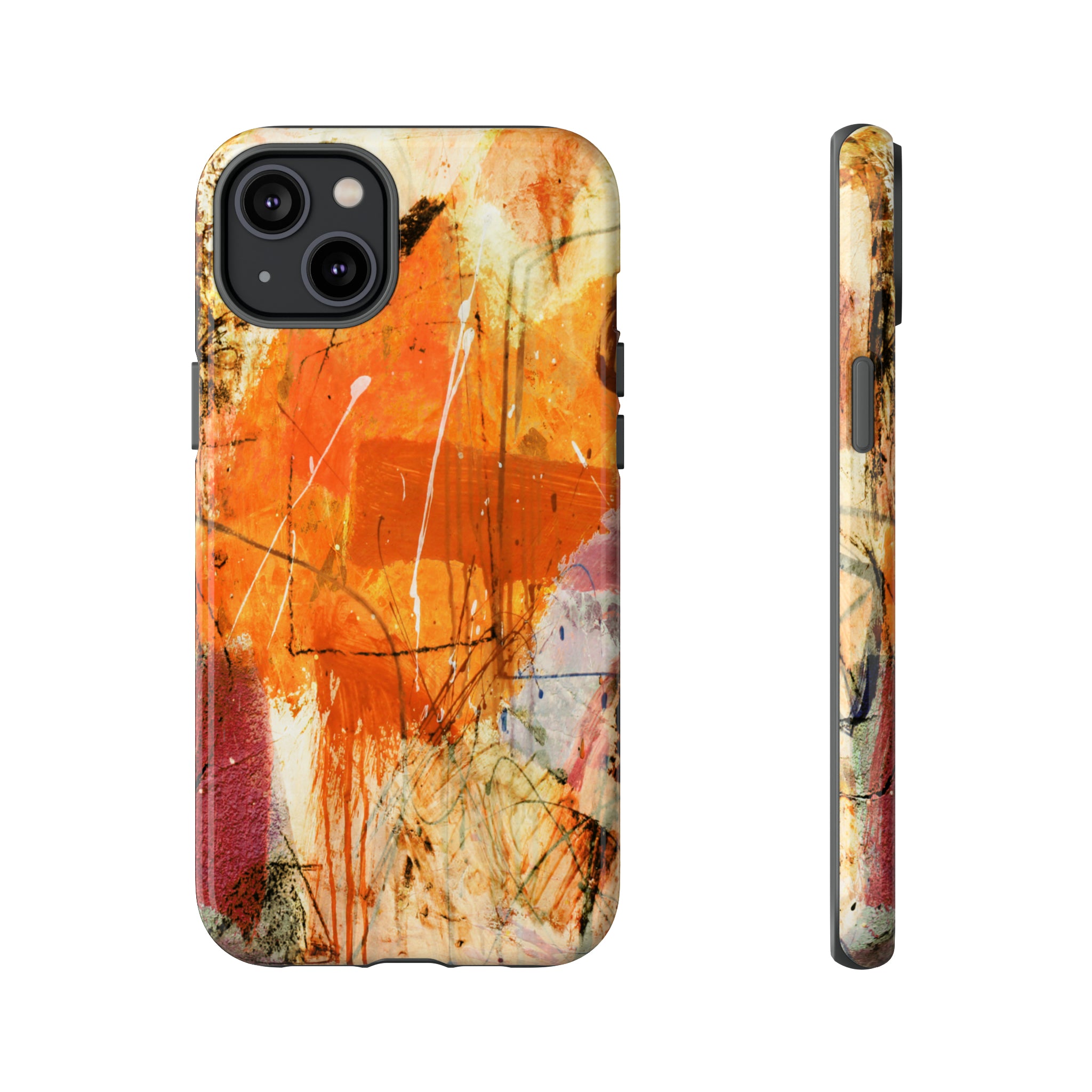 Abstract Orange Art - Protective Phone Case