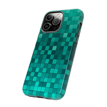 Teal Tones Mosaic - Protective Phone Case