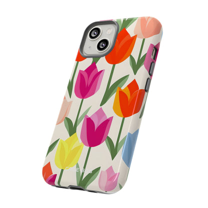 Tulip Harmony Green iPhone 14 Case - Tough