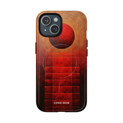 Crimson Orbit iPhone 15 Case - Tough+