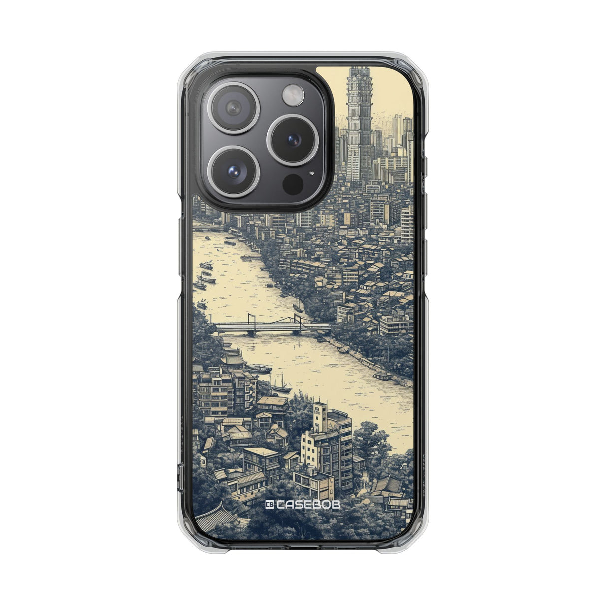 Nostalgic Metropolis - Phone Case for iPhone (Clear Impact - Magnetic)