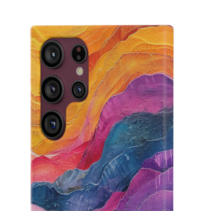 Vibrant Abstract Waves - Slim Samsung S22 Phone Case