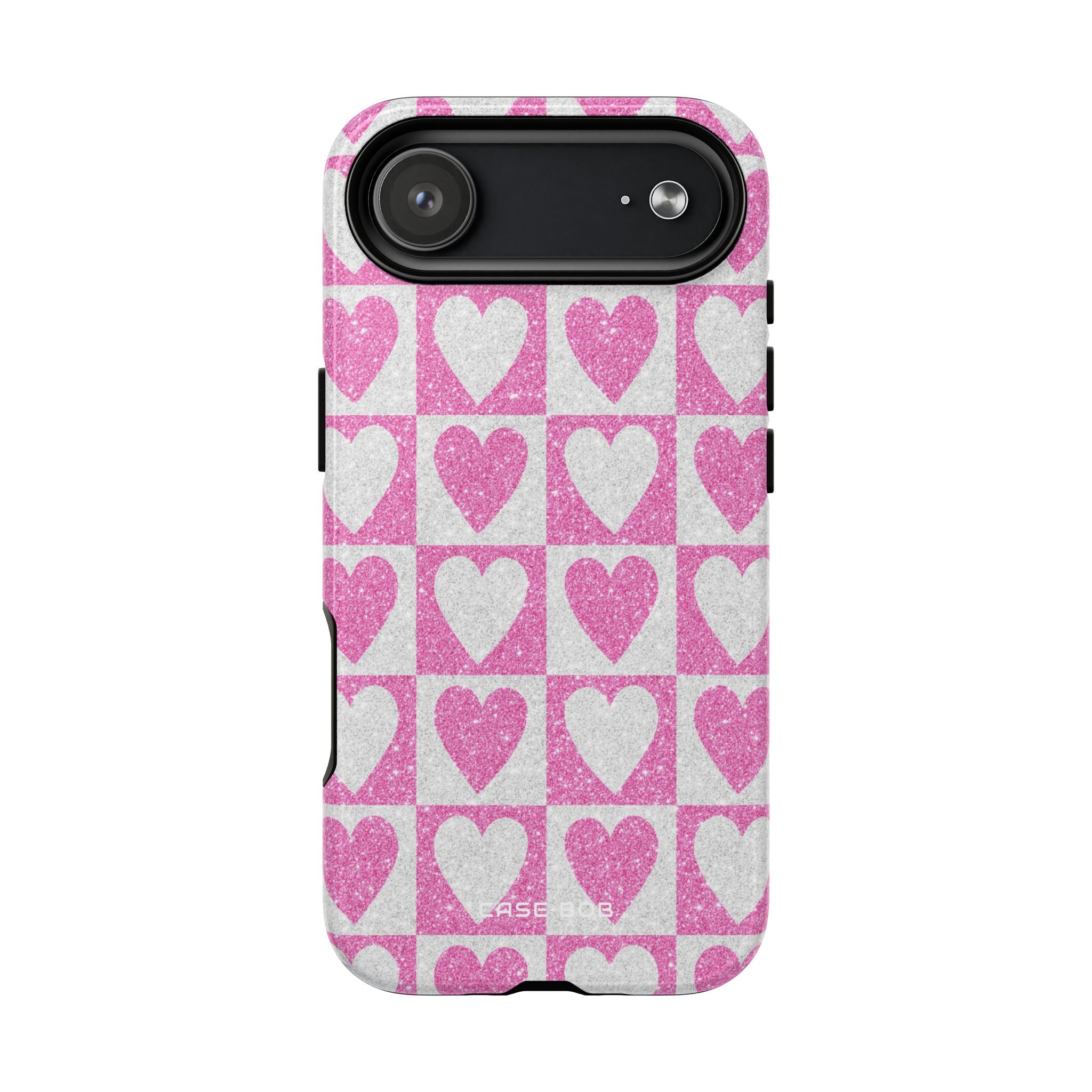 Glitter Heart Grid iPhone 17 Air Case - Tough+