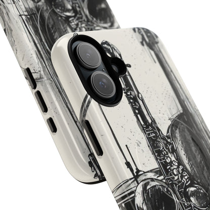 Jazz Instrument Line Symphony iPhone 16 | Tough+ Phone Case