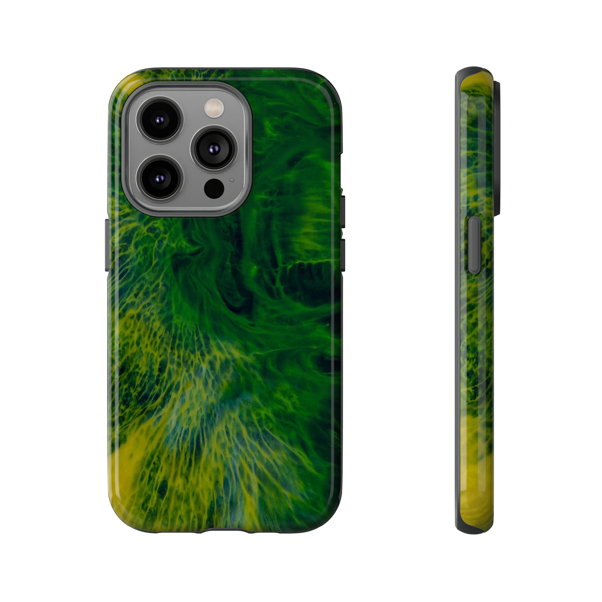 Dark Green Ink Art - Protective Phone Case